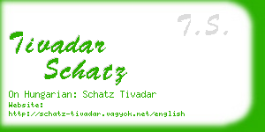 tivadar schatz business card